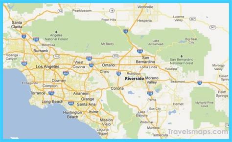 Map Of Riverside California Travelsmapscom