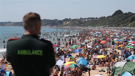 Major Incident Declared In Bournemouth As Thousands Of People Flock To Beaches Uk News Sky News