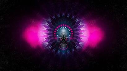Skull Dark Wallpapers Psychedelic Grunge Desktop Symmetry
