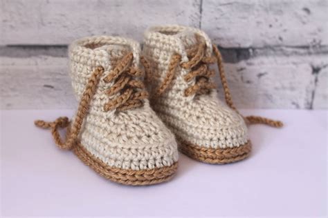 Crochet Pattern Baby Boys Booty Combat Boot