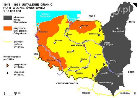 Granice Polski Polska Przed 1939 R I Po 1945 R Porownanie