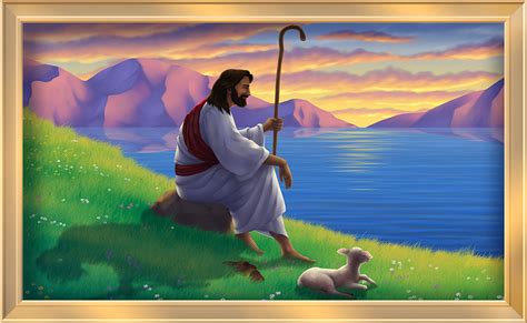 Framed Jesus Sitting By Lake Wacky World Studios Themes To Go