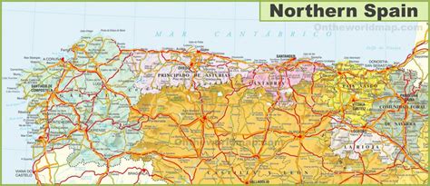 Map Of Northern Spain Map Of Northern Spain With Cities Southern