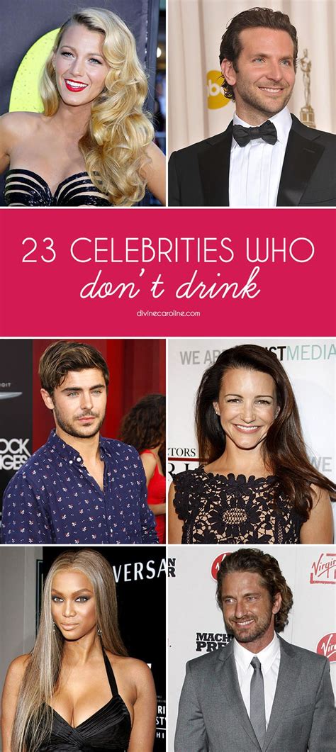 Celebs Who Don T Drink A Drop Of Alcohol Celebrities Celebs