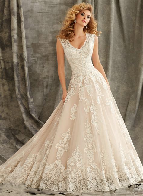 1344 Cap Sleeve Wedding Gowns 2015 Ivory Lace Dress