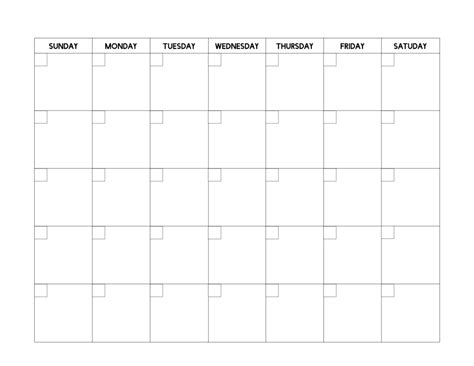 Free Printable Blank Calendar Template Paper Trail Design Free