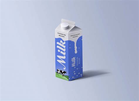 Cartoon Milk Packaging Mockup Psd Free Download Imockups