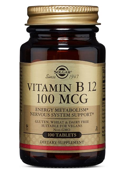 Solgar Vitamin B12 100 Mcg 100 табл солгар витамин б12 цена 23432