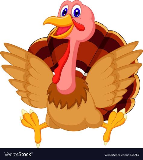 Vector Illustration Of Cute Turkey Cartoon Download A Free Preview Or