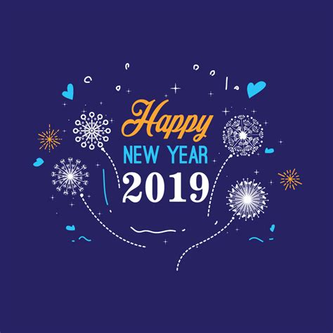 Happy new year 2019 wishes, sms, quotes, greetings, messages: Happy New Year 2019 Greeting Card Design by GraphicMore