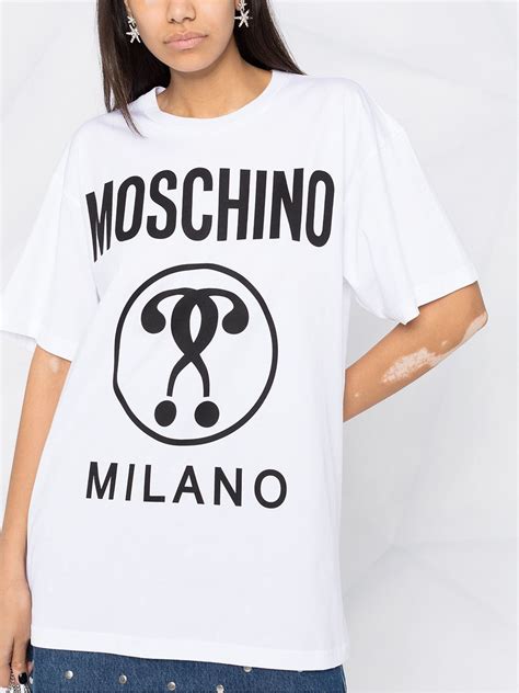 Moschino Double Question Mark Print T Shirt Farfetch