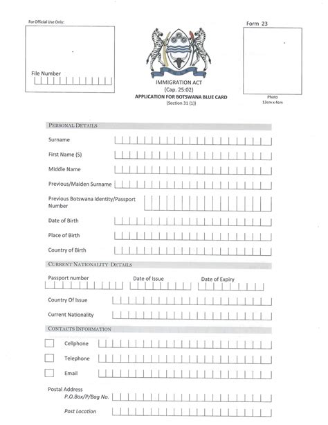 Botswana Blue Card Embassy Of The Republic Of Botswana In Washington