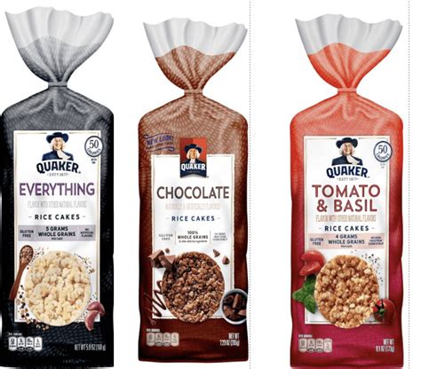 Quaker Rice Cakes Variety Garden Tomato And Basil Chocolate Crunch
