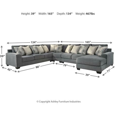 Castano 5 Piece Sectional With Chaise By Ashley Furniture