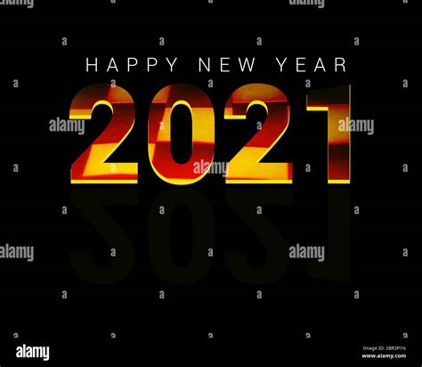 Happy New Year 2021 Banner Design Art Illustration Web Banner Stock