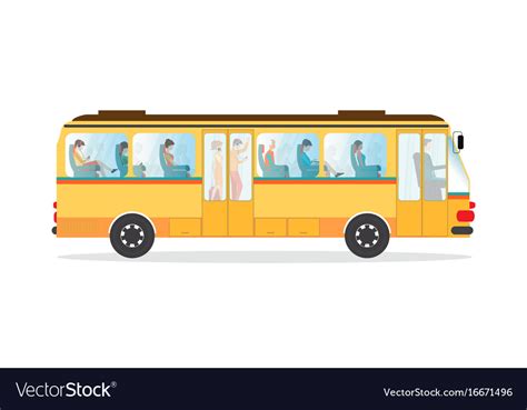 Passengers In Public Transport Bus Royalty Free Vector Image