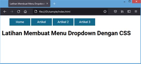Membuat Menu Dropdown Sederhana Dengan CSS