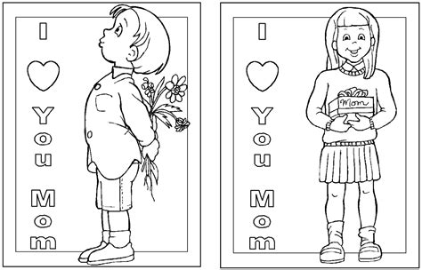 I Love My Mom And Dad Coloring Pages