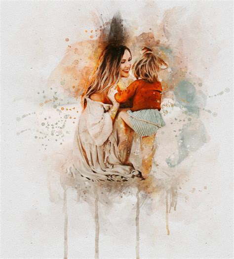 Mother Daughter Art Illustration Paintings Troy Yochem