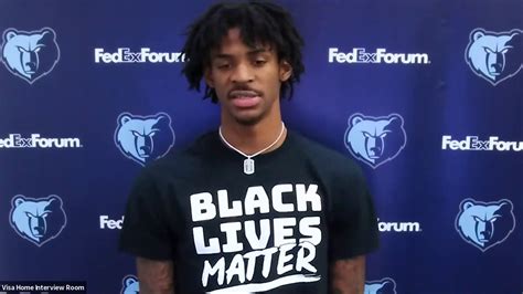 Grizzlies star point guard ja morant left the barclays center court area in a wheelchair monday night after spraining his left ankle in the second quarter of. Ja Morant Dedicates First NBA Bubble Win To Daugher Kaari ...