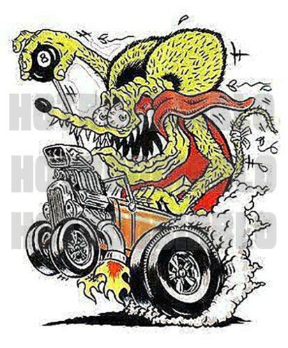 2 Pack Rat Rod Hot Rod Chopper Vintage Racing Rat Fink Sticker Oil Gas