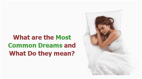 What Are The Most Common Dreams And What Do They Mean