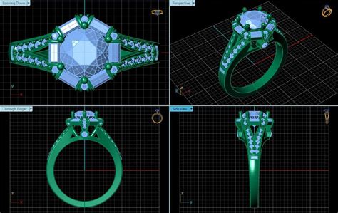 Brilliant Ring Cad Model Ring Designs Jewelry Design Jewellery