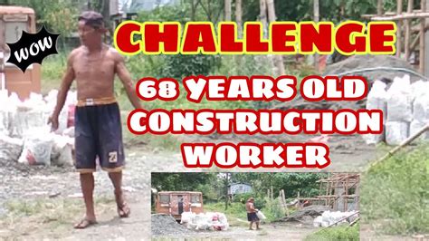 Challenge 68 Years Old Man Construction Worker Dance While At Work