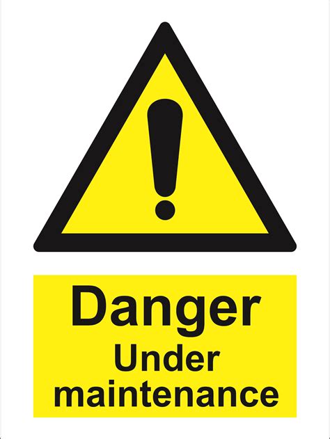 Hazard Sign Danger Under Maintenance Products Traconed