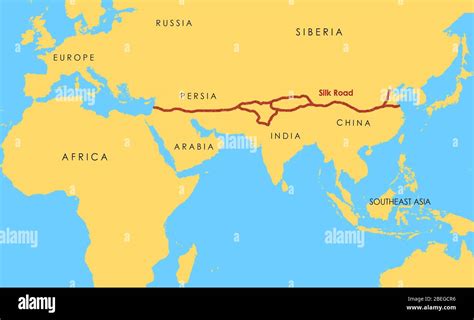 Silk Road Map Hi Res Stock Photography And Images Alamy