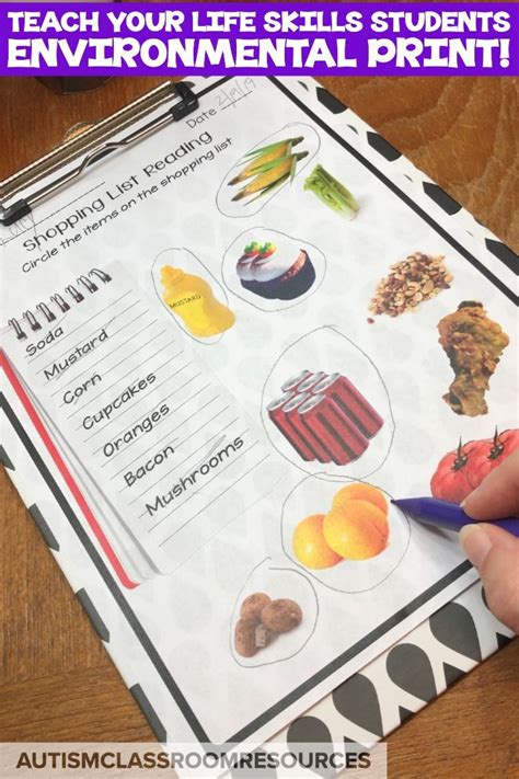 Food Functional Sight Word Worksheets For Reading Comprehension In