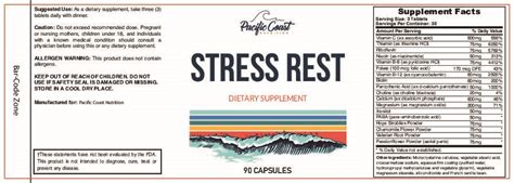 Stress Rest Pacific Coast Nutrition