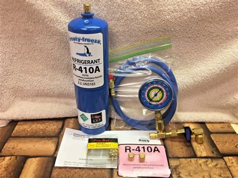 410a R410a R 410a Refrigerant Refill Kit Gauge Charging Hose And Inst