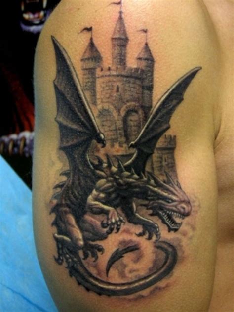 We have collected and brought to you some of the finest dragon tattoos you may ever encounter in your life. Castle Tattoos - TattooFan | Castle tattoo, Dragon tattoo ...