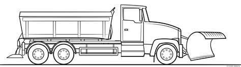 Snow Plow Coloring Pages Line Art Illustrations