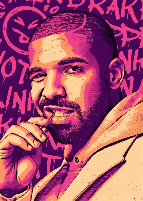 Drake Poster Art In 2021 Graffiti Canvas Art Drake Art Pop Art Face