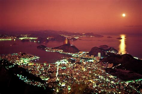 Rio De Janeiro At Night Photograph By Brazilphotos Prints