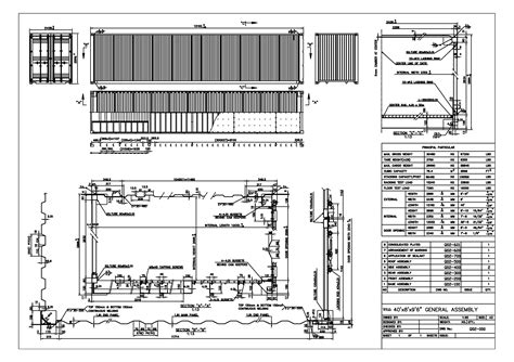 Shipping Container Drawing Shipping Container Dimensions