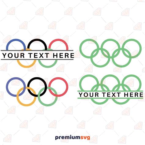 Olympic Rings Svg Monogram Olympic Rings Vector Files Premiumsvg