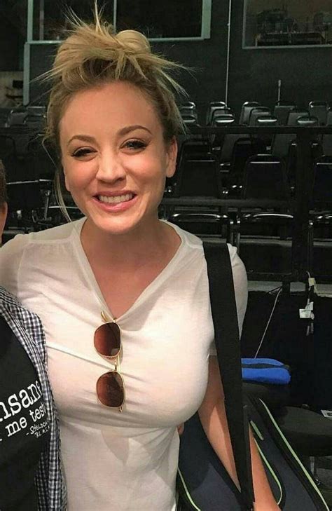 Log Kaley Cuoco Cum For Her In Tight Shirt And Poking Nips