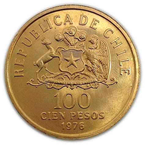 Chilean 100 Cien Pesos Gold Coin Ats Bullion Ltd
