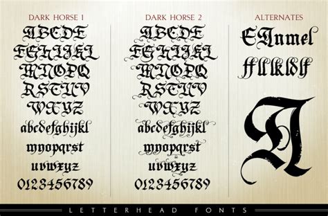 Dark Horse By Letterhead Fonts In Fonts Blackletter Min Inspirationfeed