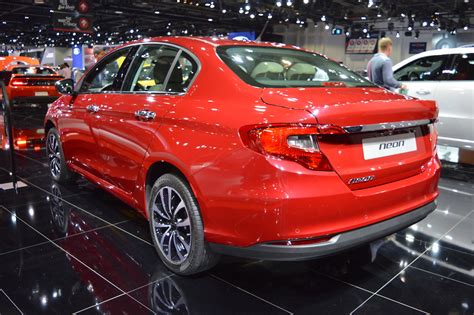 This car has received 4.5 stars out of 5 in user ratings. 2017 Dodge Neon rear three quarters at 2017 Dubai Motor Show