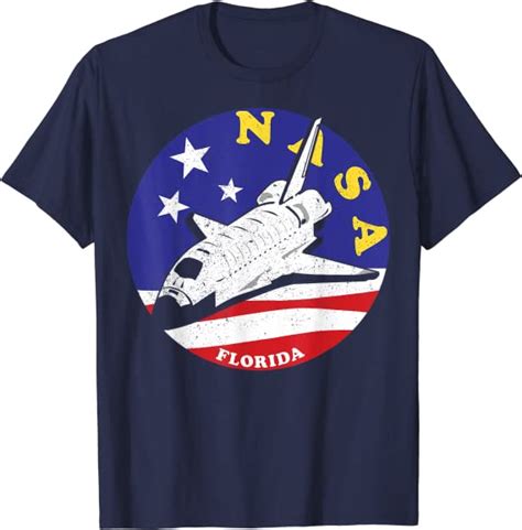 Nasa Us Space Camp Shuttle Badge Maglietta Amazonit Moda