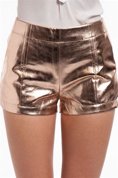 Rose Gold Metallic Shorts Where Would I Wear Them But I Still Want Them Metallic Shorts