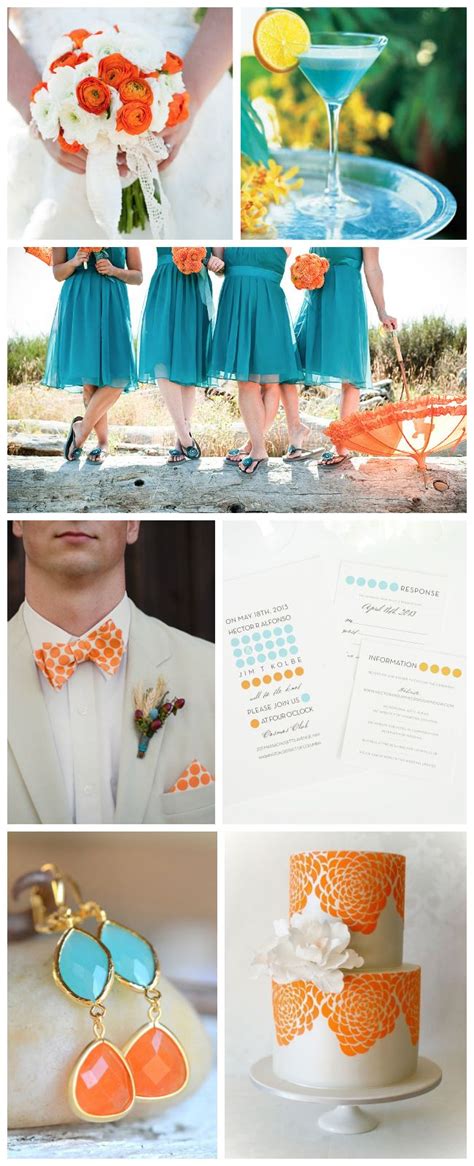 95 Best Images About Blue And Orange Wedding Colors On Pinterest