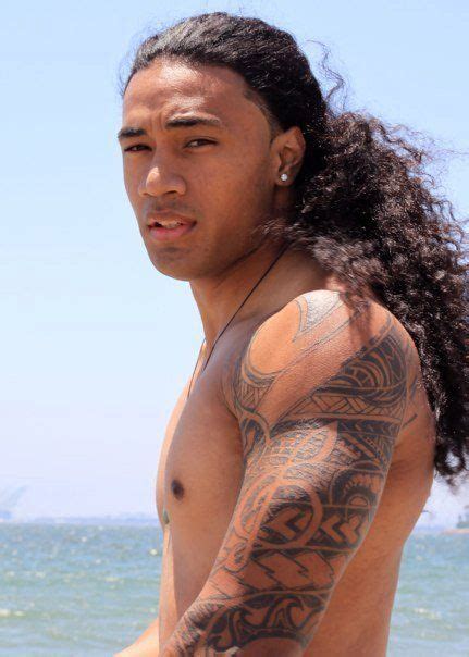 Polynesian Man Long Hair Styles Men Long Hair Images Samoan Men