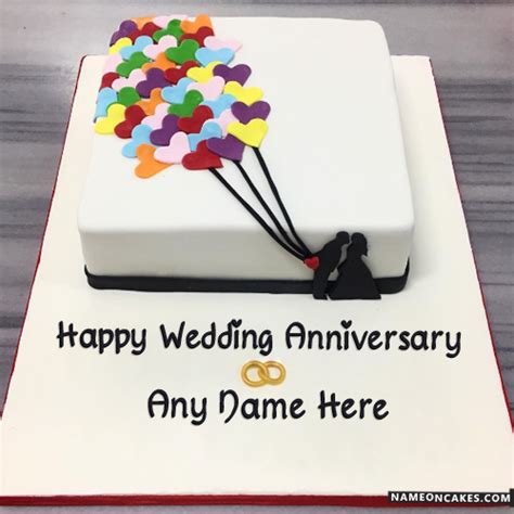 Romantic Wedding Anniversary Wishes With Name On Cakes Anniversary Cake