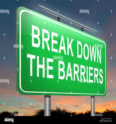 Break Down Barriers Stock Photo Alamy