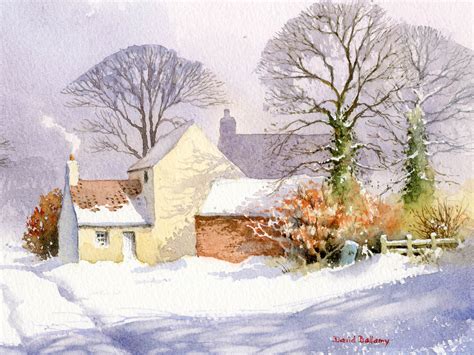 Davidbellamyart Five Tips For Painting Snow Scenes In Watercolour